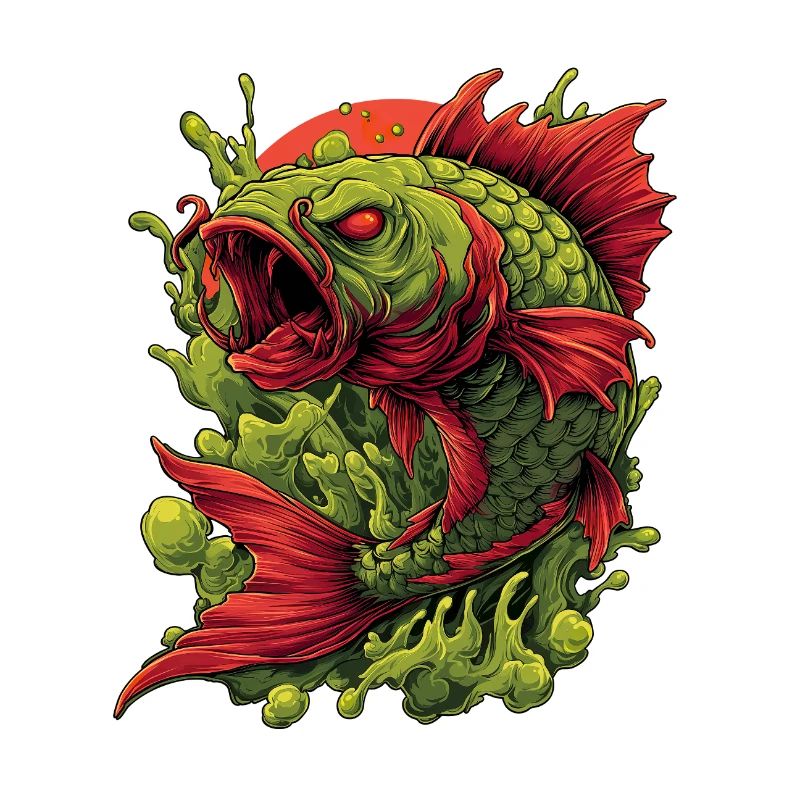 Smaragd-Koi-Wut-Spritzer