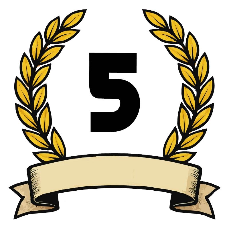 Couronne de laurier dorée numéro 5