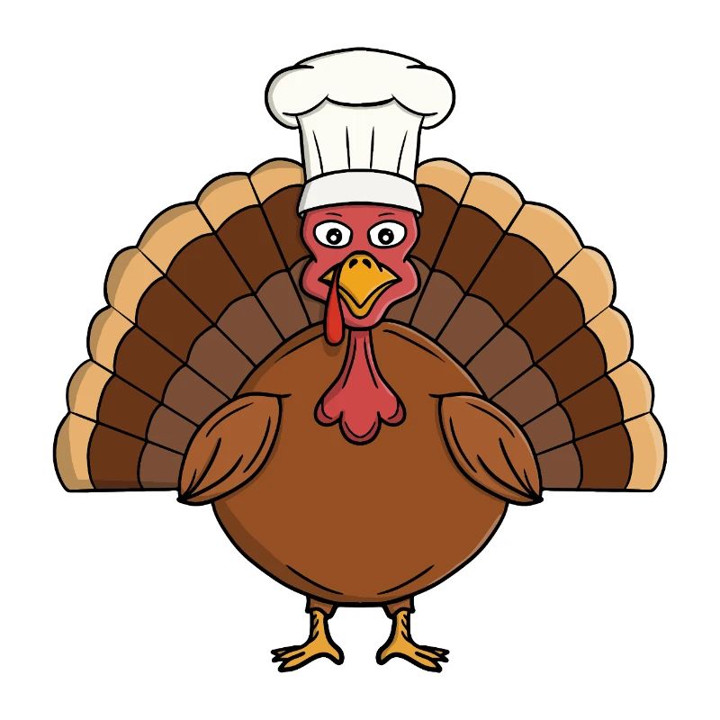 Chef Turquie Dessin animé Thanksgiving
