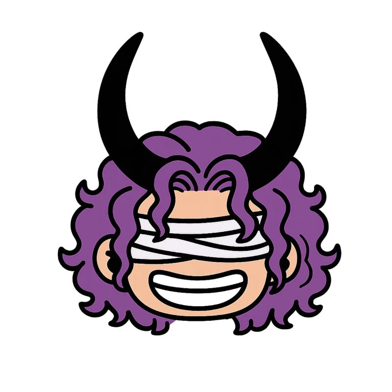 Prince Loki maudit, géant aux cheveux violets