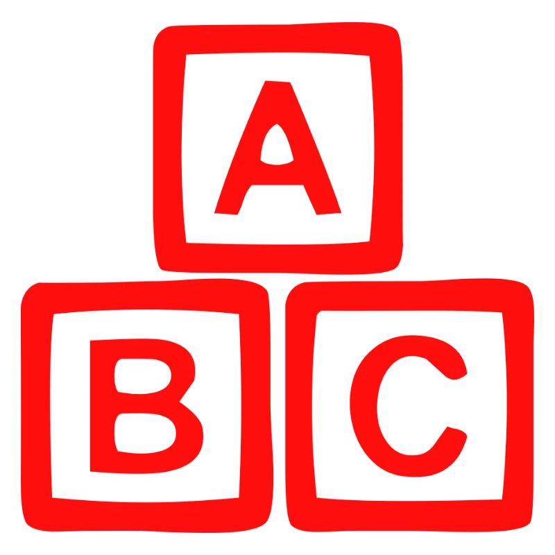 Conception contrastée de bloc ABC