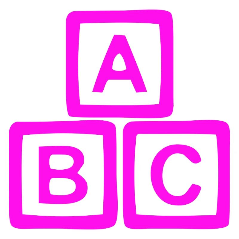 Bloc ABC Neon Imprimé Graphique