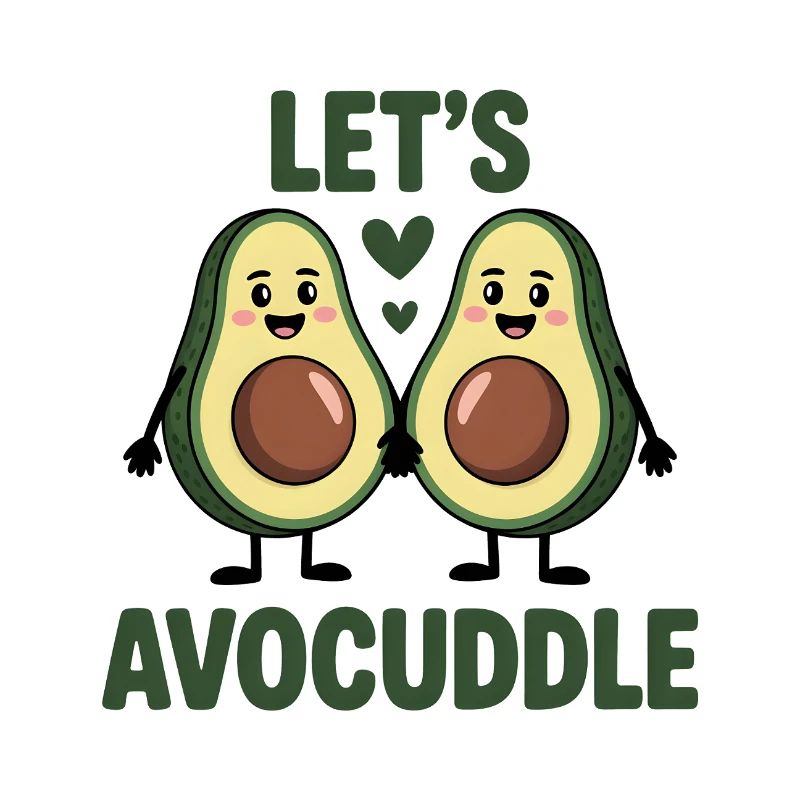 Let's Avocuddle – Lustiges Avocado Pärchen Design
