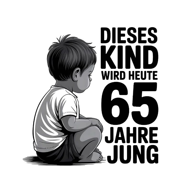Kind 65. Geburtstag – süßes Motiv, Geschenk, Jubil
