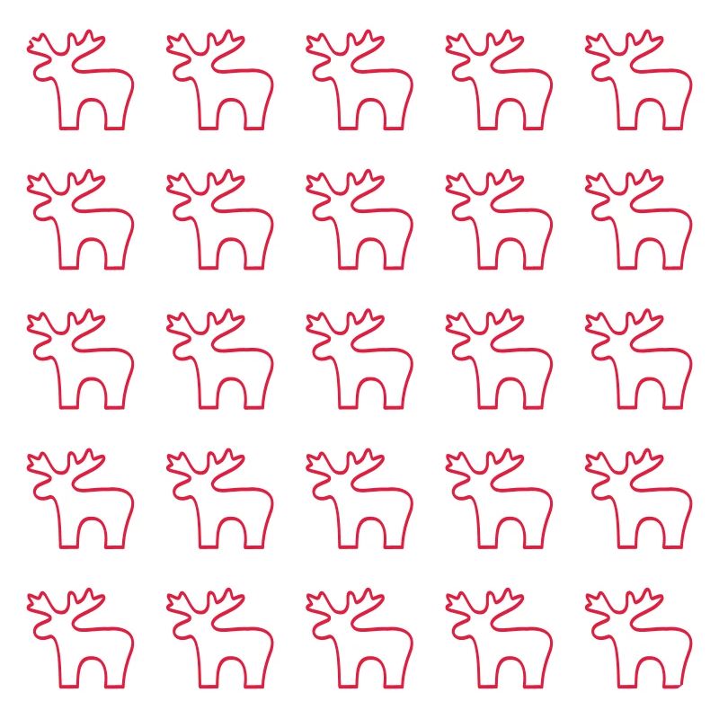 Red Reindeer Silhouette Pattern