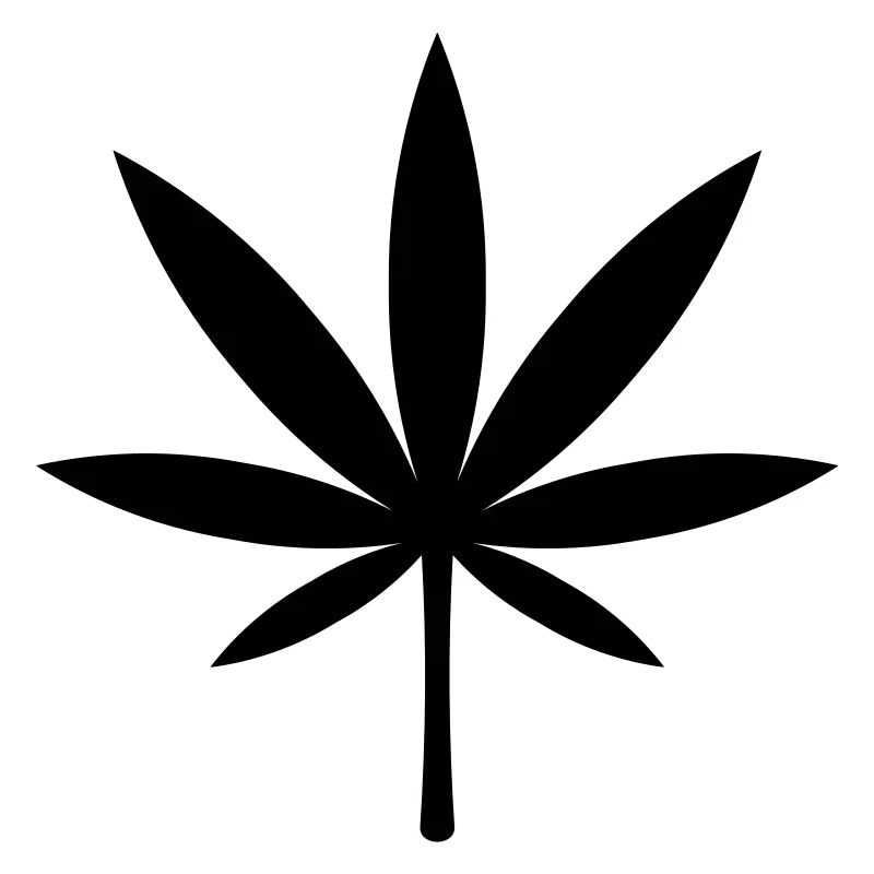 Cannabis / Marijuana / Feuille de chanvre (noir)