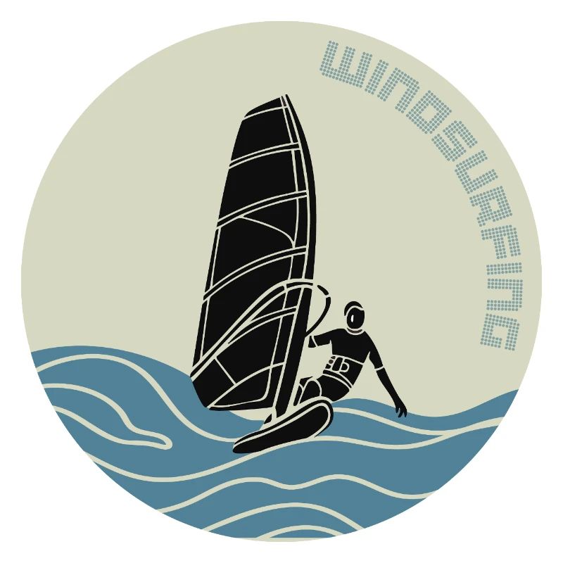 Windsurfers on waves