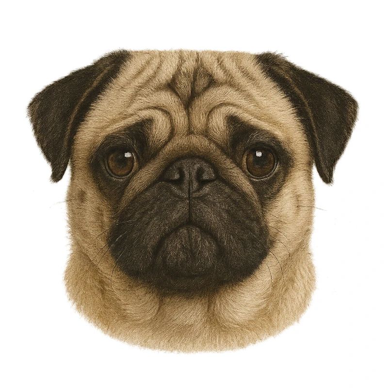 Illustration de portrait de visage de carlin