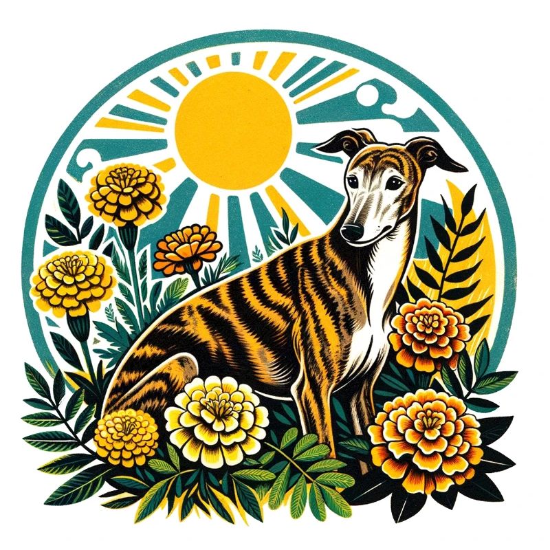 Sunlit Floral Greyhound
