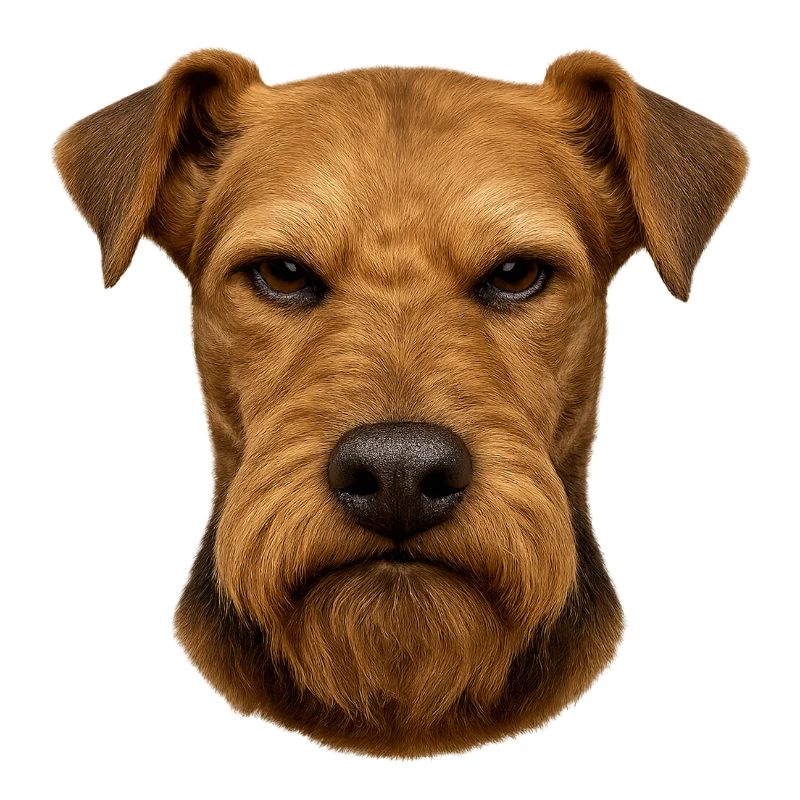 Terrier Head Portrait Brown