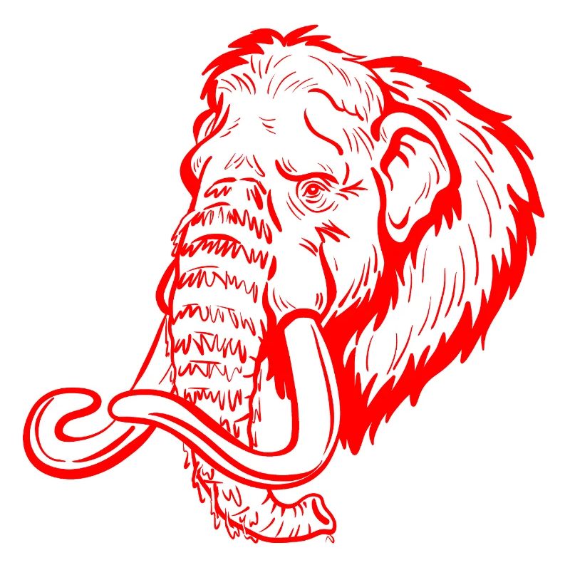 Art de lignes Red Mammoth