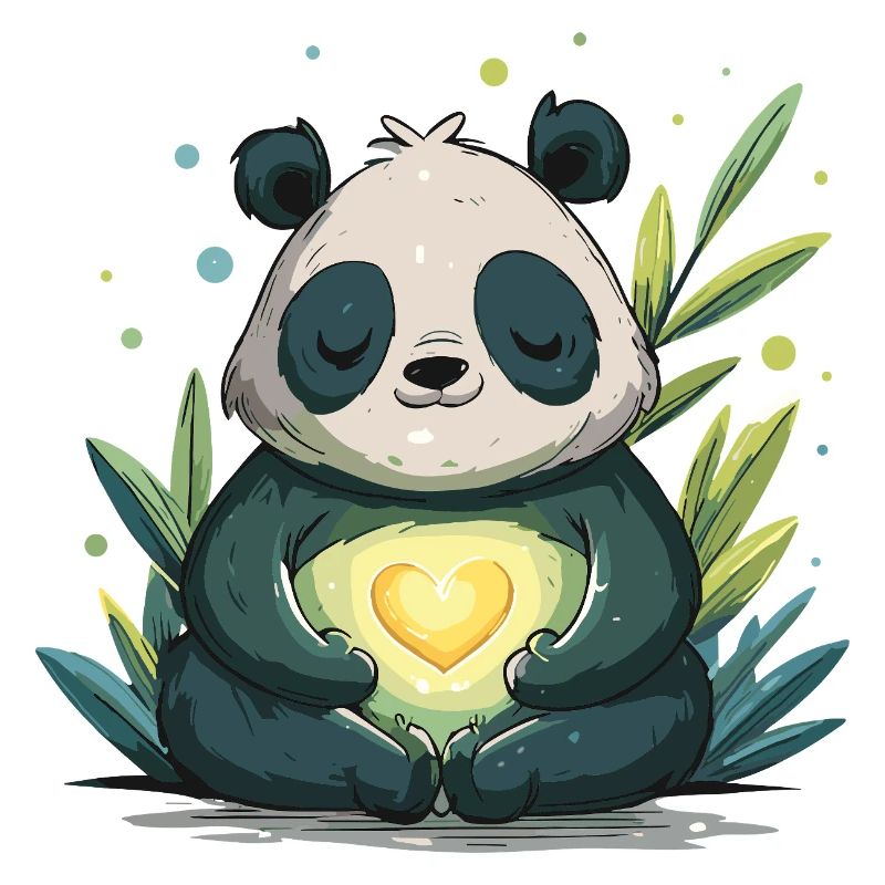 Lampe Cœur de Panda