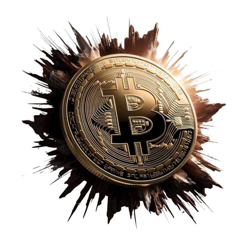 Bitcoin Coin Art Explosion