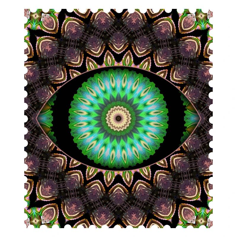Kaleidoscopic eye pattern