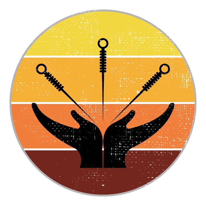 Acupuncturist Vintage Sunset Healing Hands 