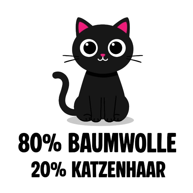 80 % coton 20 % poils de chat Drôle de remarque de chat