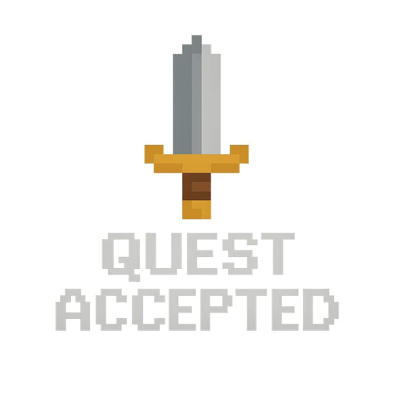 Quest Accepted Pixel Sword