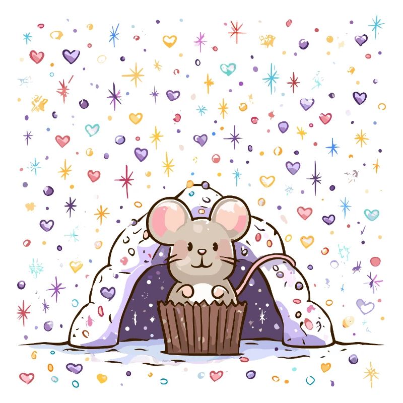 Cookie Mouse in the Starry Rain