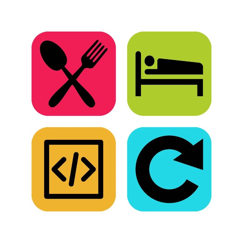 Manger Dormir Code Répéter Citation drôle Dev