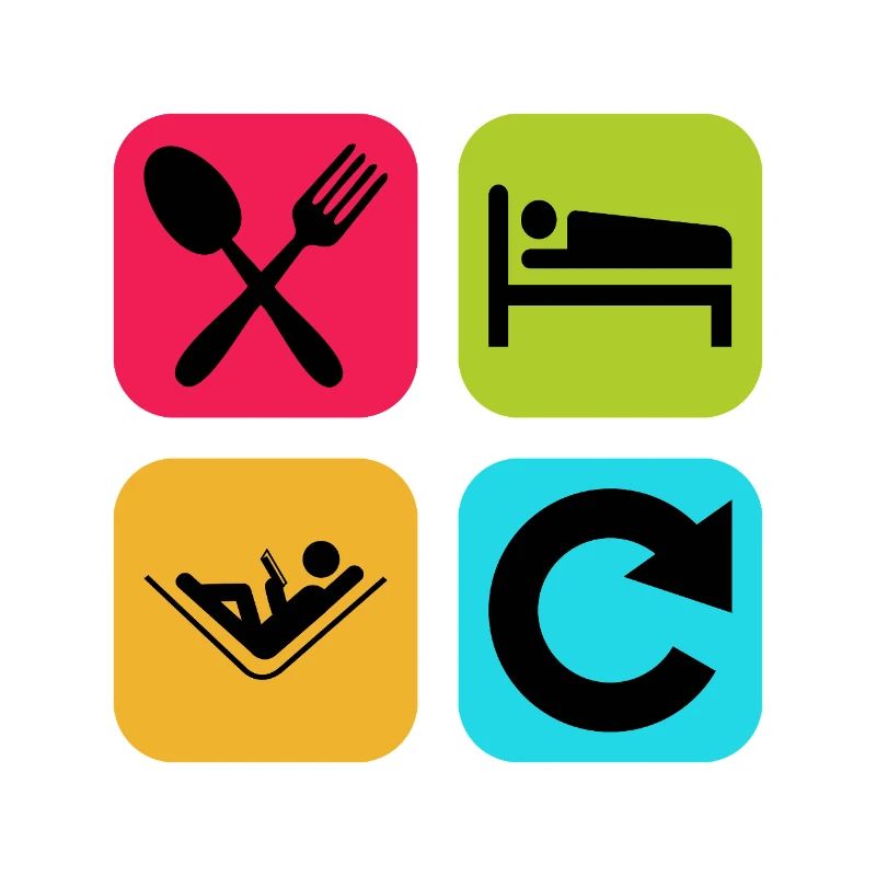 Eat Sleep Read Repeat Funny Quote Book
