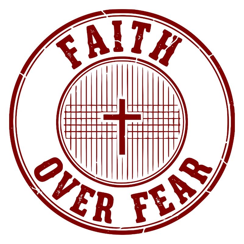 Glaube über Angst Emblem