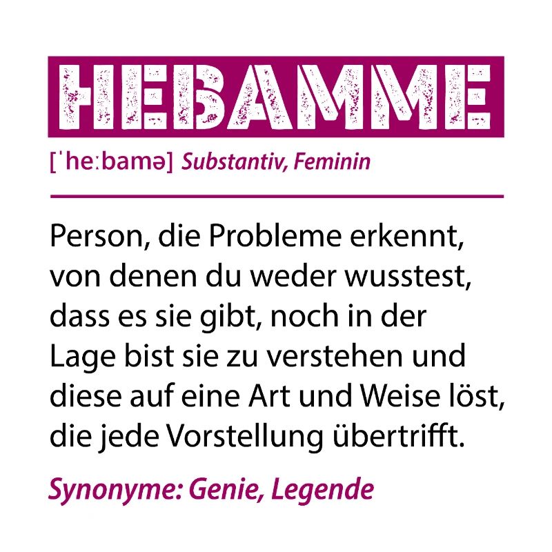 Hebamme Definition Lustiges Beruf Spruch Geschenk