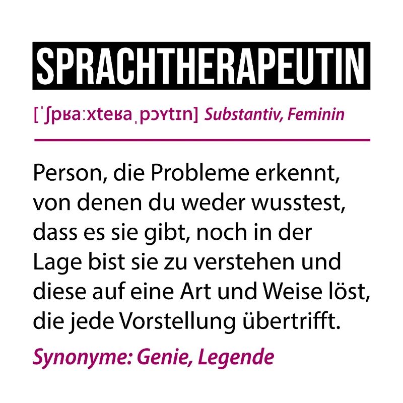 Sprachtherapeutin Definition Lustiges Beruf Spruch