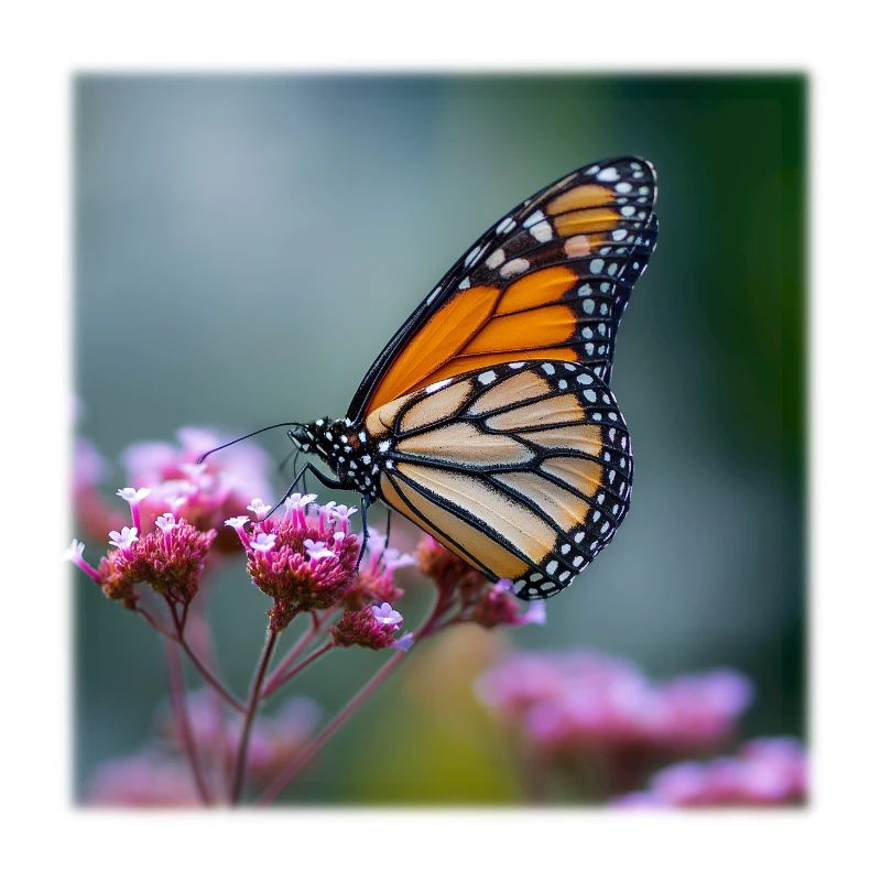 Macro du papillon monarque