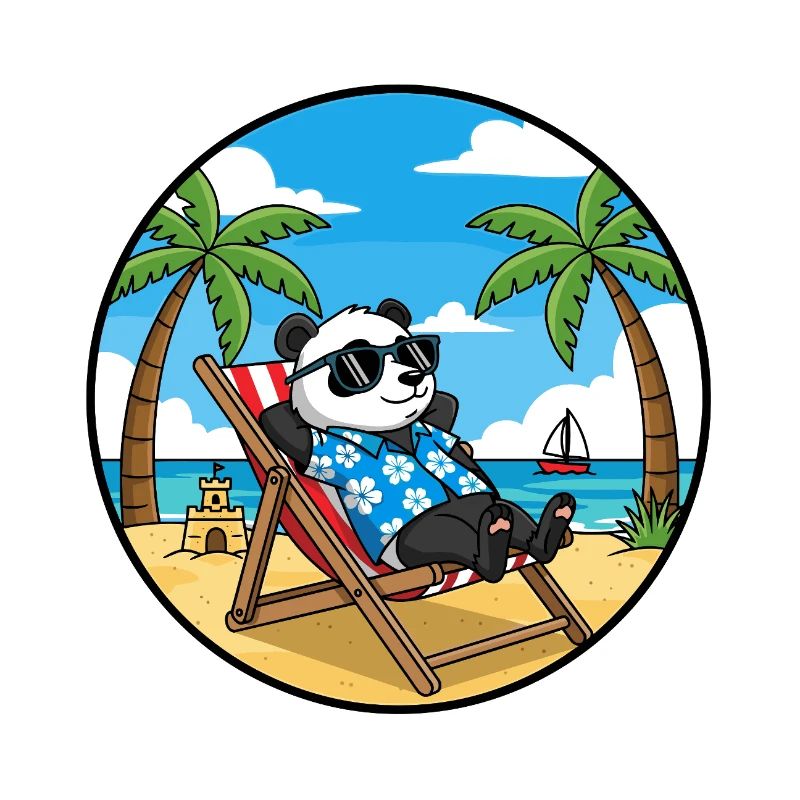 Ambiance estivale de vacances à Panda Beach Cool