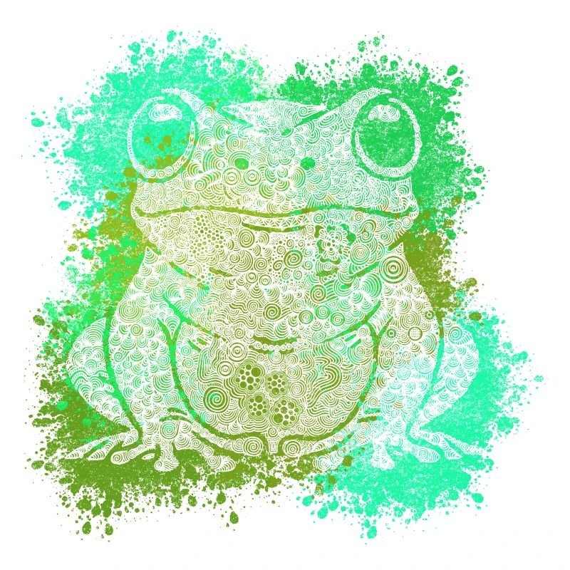 Zentangle Frog