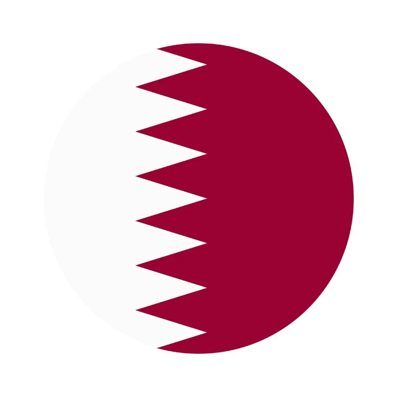 Qatar round flag