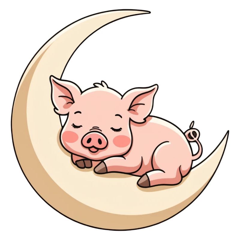Cochon du sommeil lunaire