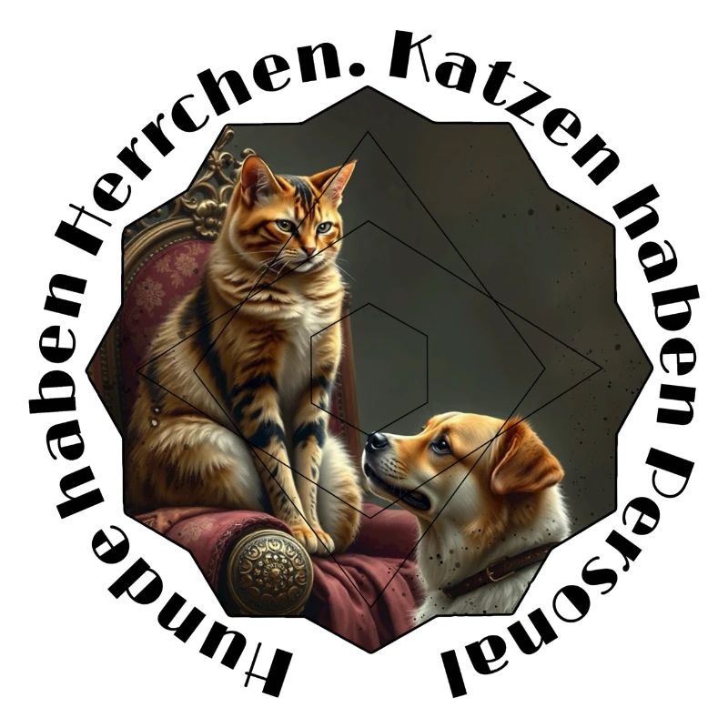 Amitié chat-chien dans le cadre de géométrie