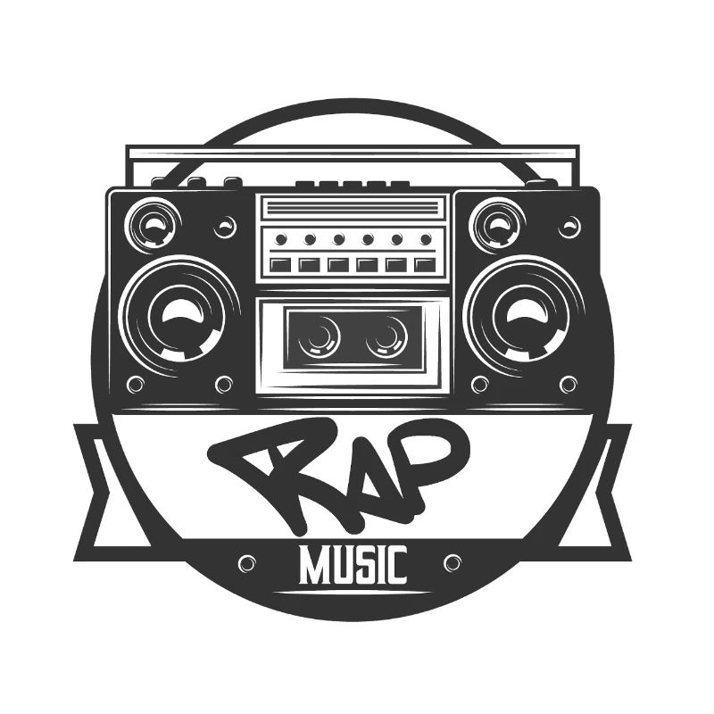 Jukebox Rap Logo Ghetto Blaster