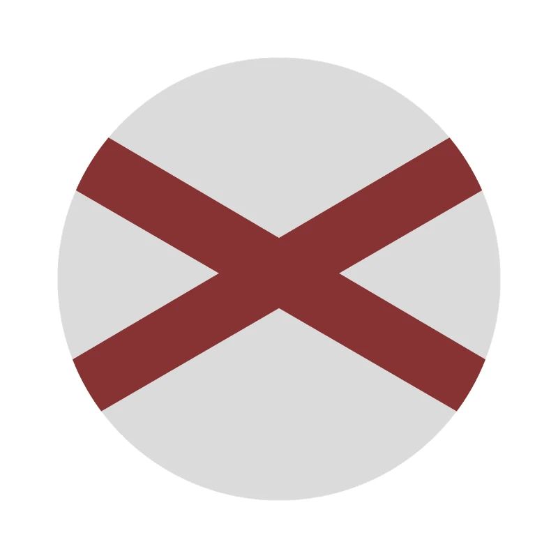 Drapeau rond de l’Alabama
