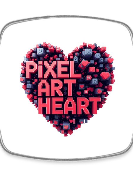 Pixel Art Heart Collage