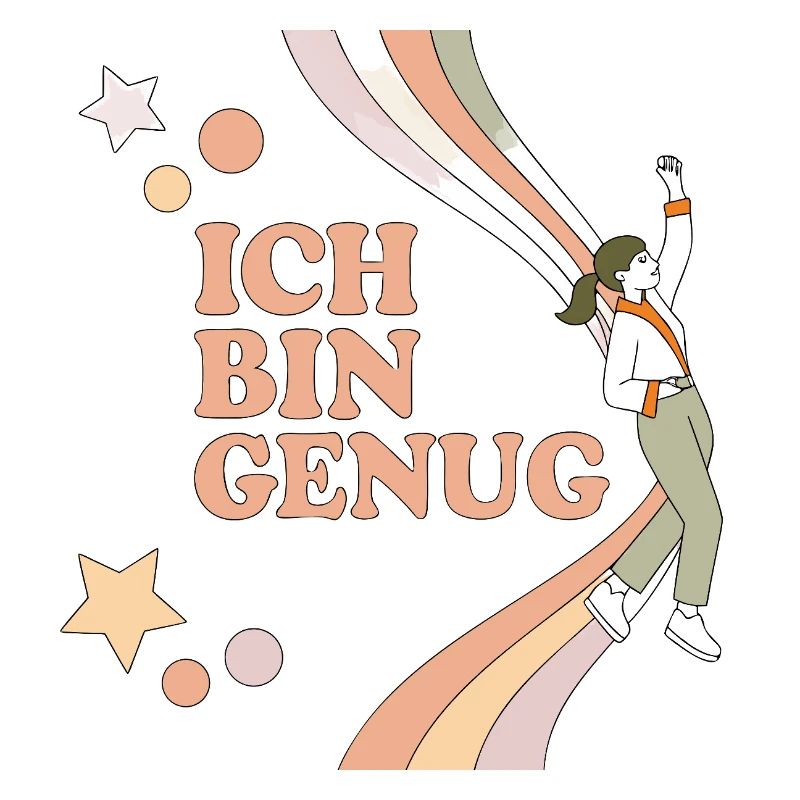 Ich bin Genug – Pastell Regenbogen Held