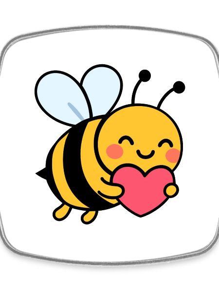 Happy bee with heart