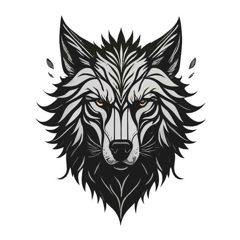 Night Stylized Wolf