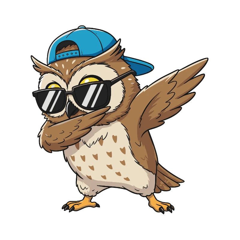 Dessins animés Cool Dab Owl Glasses