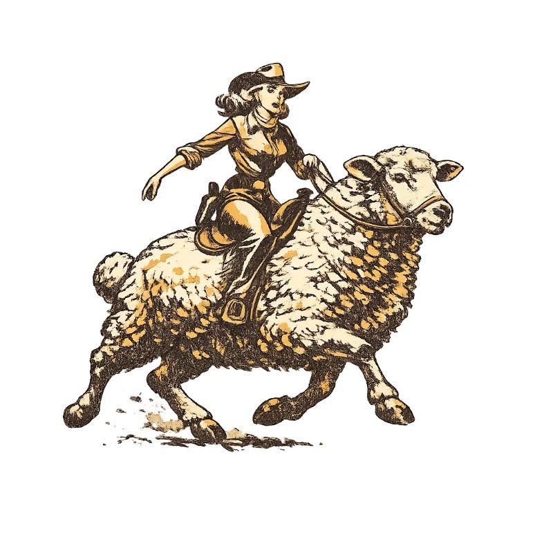Western Rider on Sheep