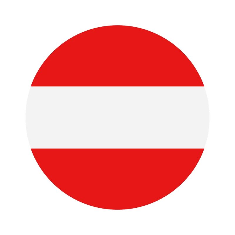 Drapeau rond de l’Autriche