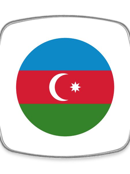 Azerbaijan round flag