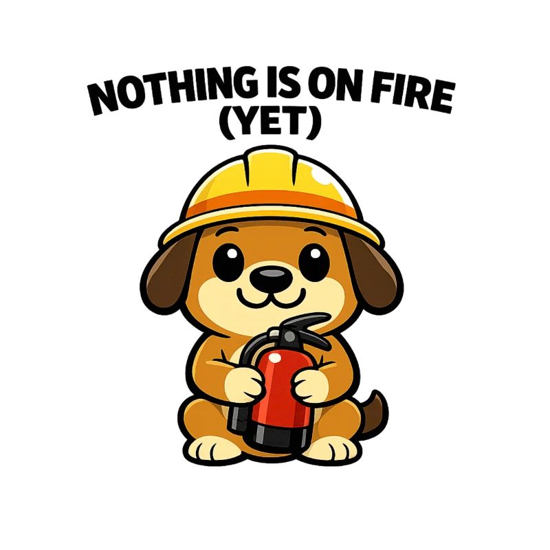 Construction site doggy: Nothing burns (yet)