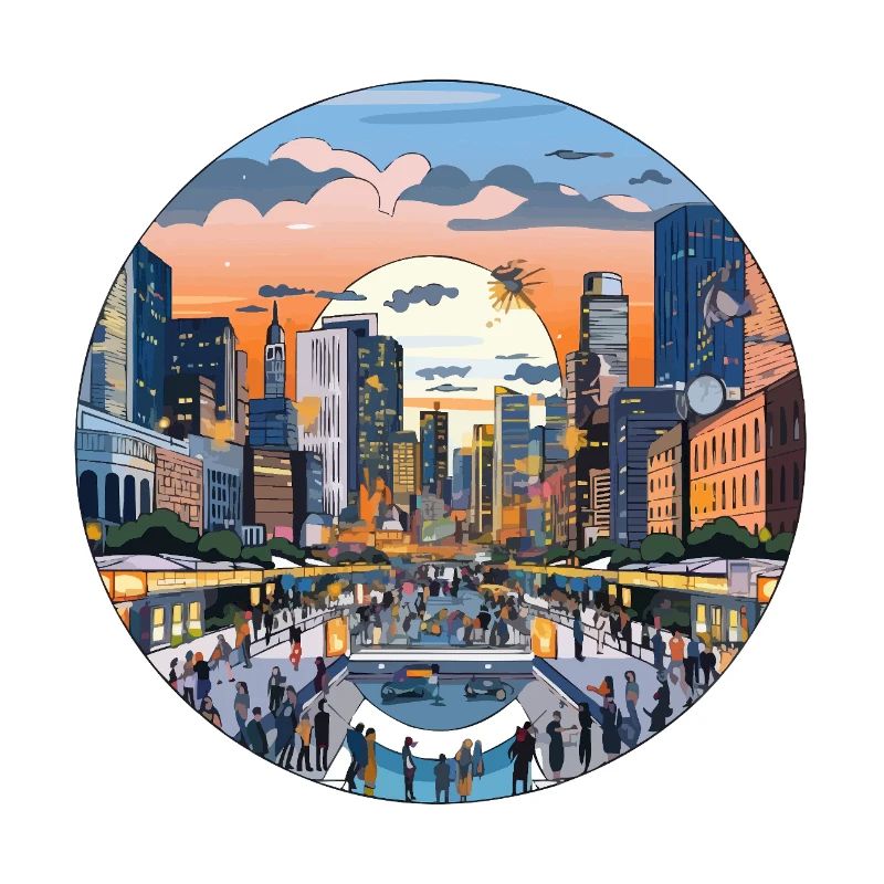 Sunset over the skyline