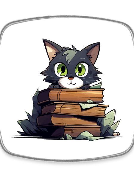 Cat Book Stack