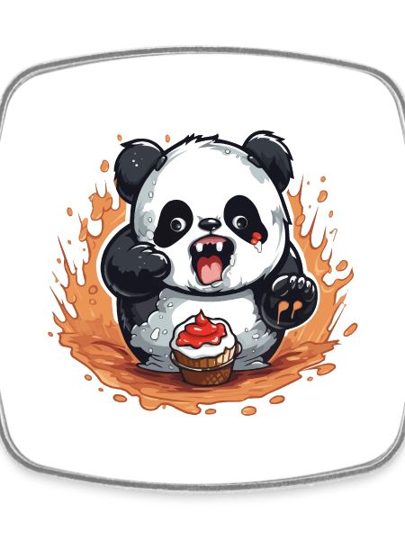 Panda Fire Cupcake Cartoon