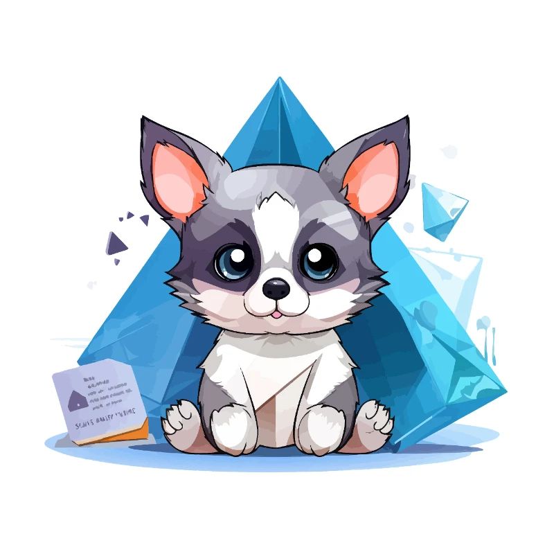 Kristallhündchen im Eisstil