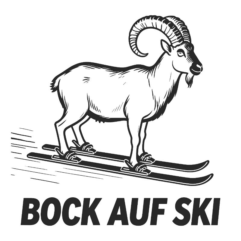 Funny ibex for skiers