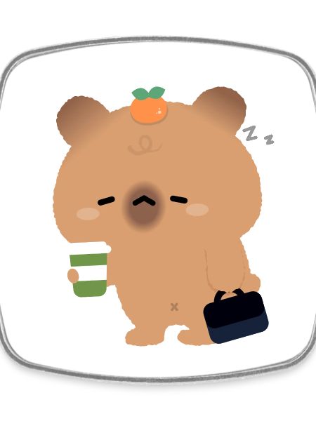 Tired Capybara with Coffee